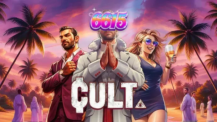 Interface do slot Cult com temática de mistério e símbolos ocultistas